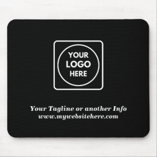 Black Custom Corporate Logo mouse pad