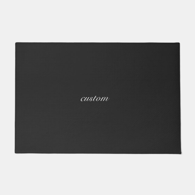 Black custom doormat (Front)
