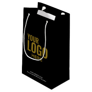 Black Custom Gift Bag Business Company Logo Bulk