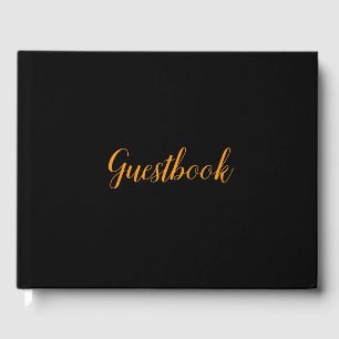 Black Custom Guest Book