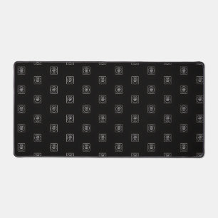Black Custom Logo Business Company desk mat
