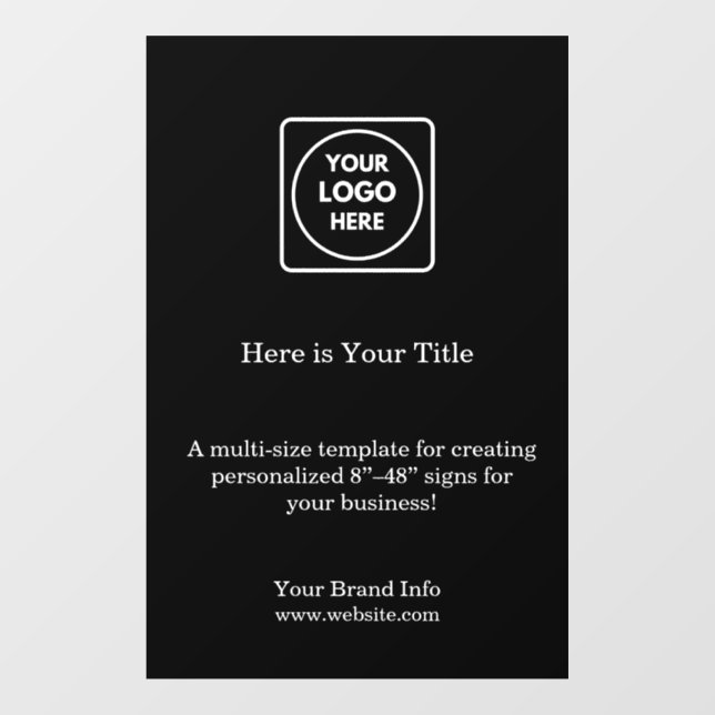 Black Custom Logo | Minimal Stylish Business Brand (Sheet)