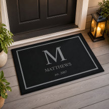 Black Custom Monogram & Name