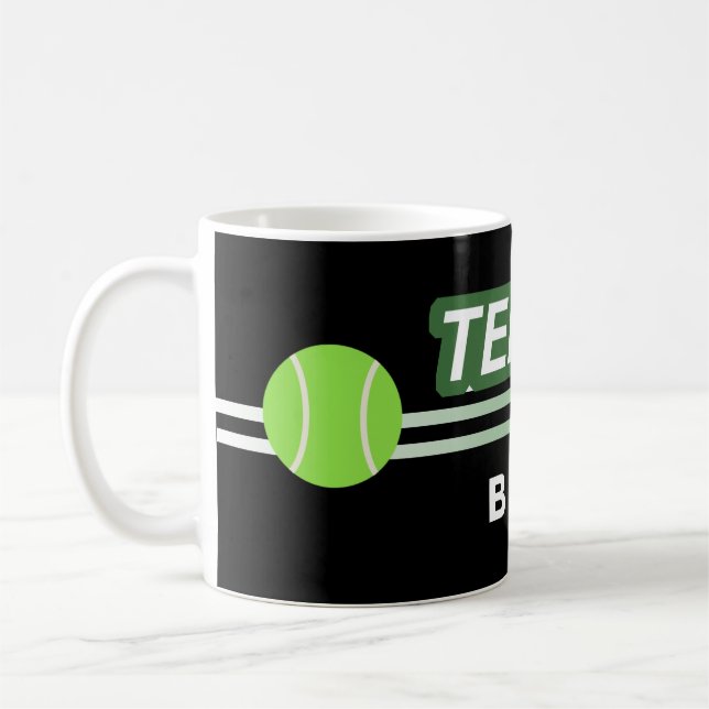 Black Custom Tennis Mugs (Left)