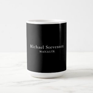 Black Customise Name & Title Profession Coffee Mug