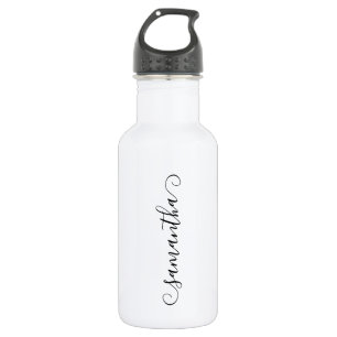 Black Cute Curl Signature Name 532 Ml Water Bottle