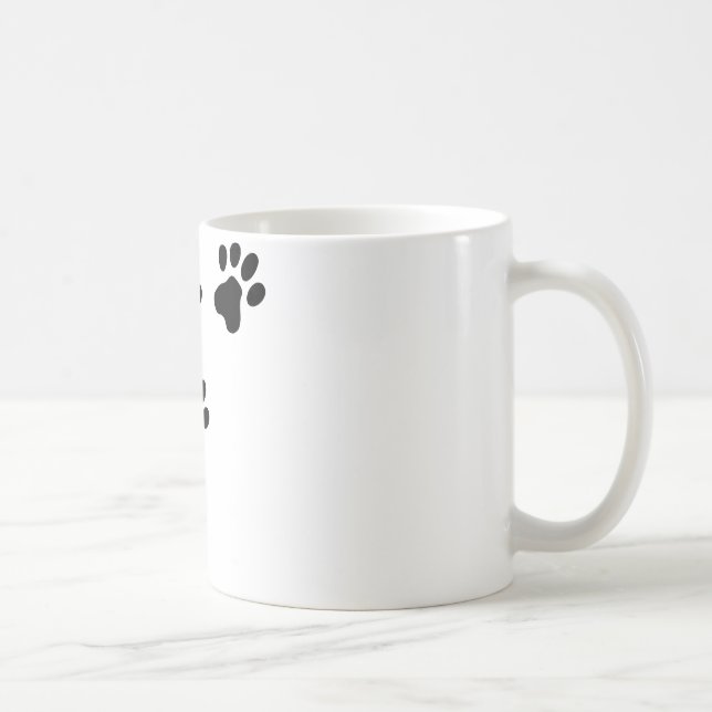 black cute dog paws doggy coffee mug (Right)