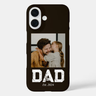 Black Dad Established Bold Photo iPhone 16 Case