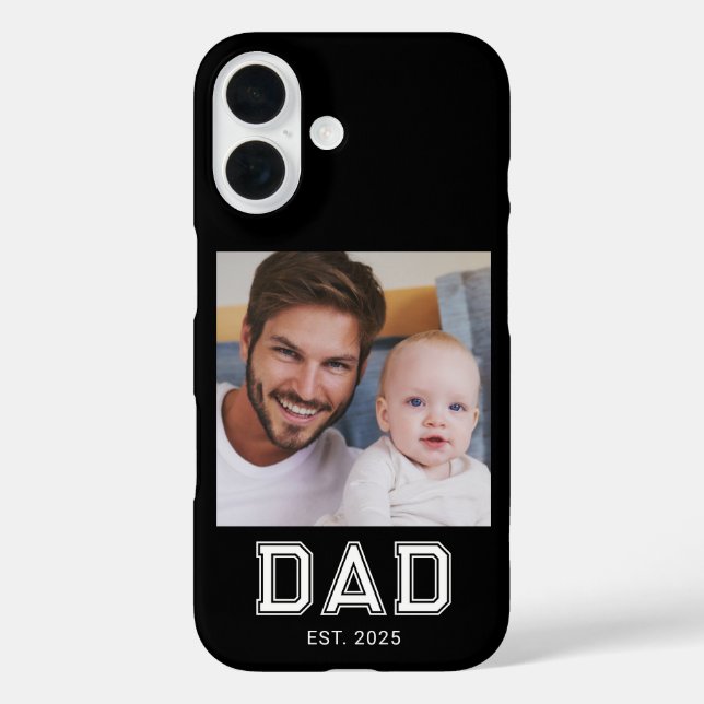 Black Dad Established Bold Photo Case-Mate iPhone Case (Back)