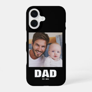 Black Dad Established Bold Photo iPhone 16 Case