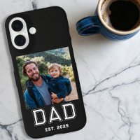 Black Dad Established Bold Typography Photo
