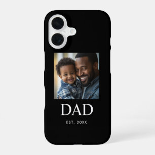 Black Dad Established Script Photo iPhone 16 Case