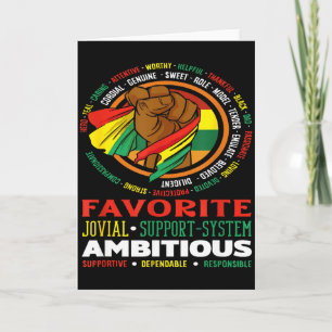 Black Dad Hero Role Model Ambitious Strong Card