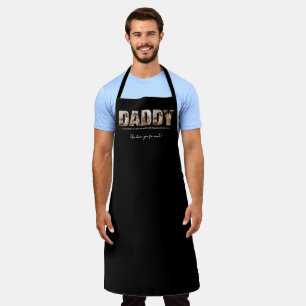 Black Daddy Chef Photo Collage Father's Day Apron