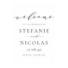 Black Dainty Script Wedding Welcome Sign