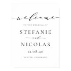 Black Dainty Script Wedding Welcome Sign