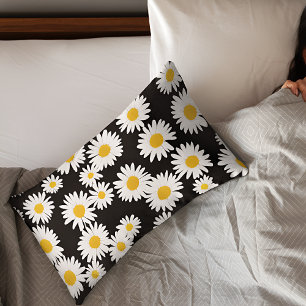Black Daisy Pillowcase