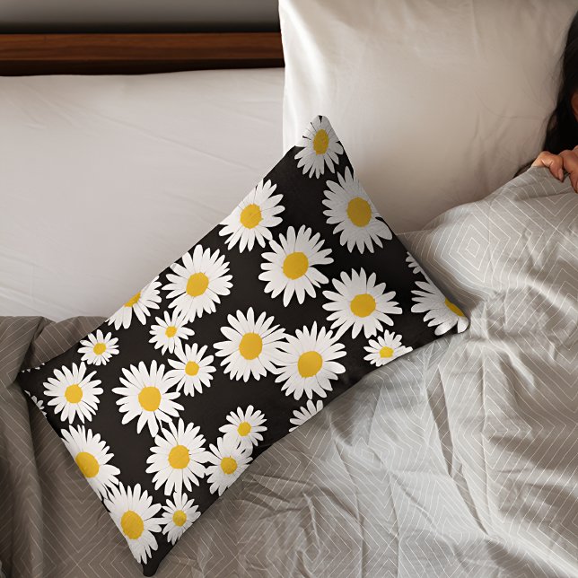 Black Daisy Pillowcase (Creator Uploaded)