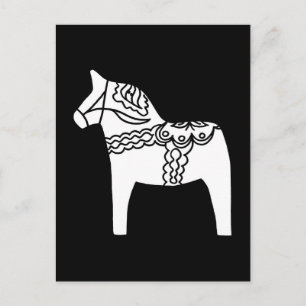 Black Dala Horse Postcard