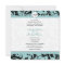 Black Damask Aqua Pool Blue Wedding Invitation