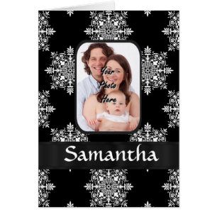 Black damask custom photo