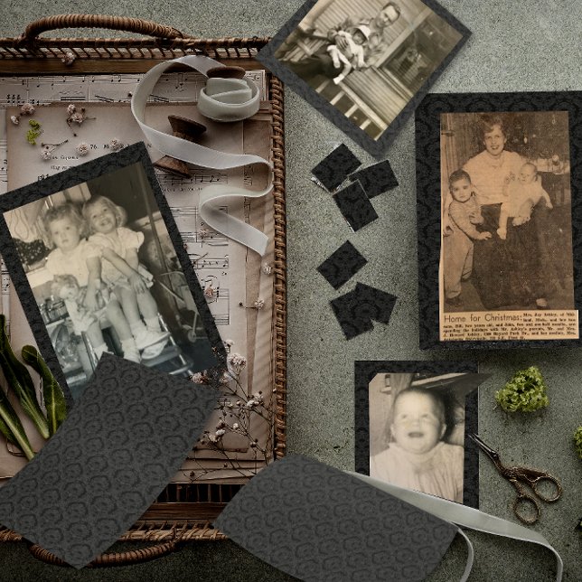 Black Damask Dark Craft Scrapbook Paper (Creator Uploaded)