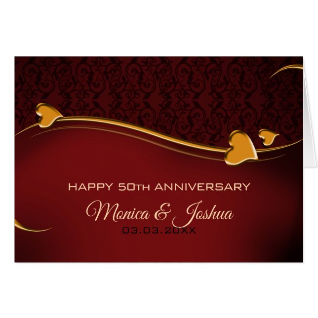 Black Damask Dark Red Background (Front Horizontal)