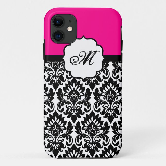 Black Damask iPhone 5 Mate Barely There™ Case (Back)