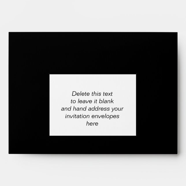 Black Damask Monogram Wedding Invitation Envelopes (Front)