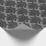 Black Damask on Grey Elegant Pattern Wrapping Paper<br><div class="desc">Dress up your packages with an elegant all-occasion wrapping paper in black damask over a grey background. It's a great choice for so many occasions: bridal showers,  weddings,  birthdays,  graduations,  retirements,  farewell parties and more. You can add just about any colour ribbon with this design for a beautiful gift.</div>