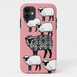 Black Damask Sheep Case-Mate iPhone Case