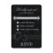Black damask weddig RSVP cards Black RSVP
