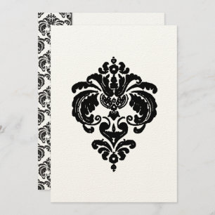 Black Damask Wedding Invitations