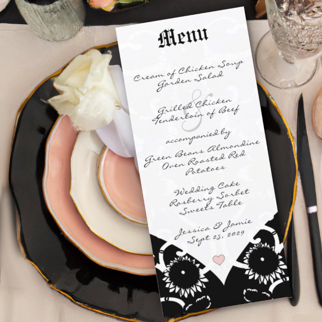 Black Damask Wedding Menu (Creator Uploaded)