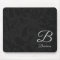 Black Damask with Silver Monogram
