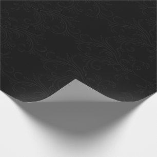 Black Damask Wrapping Paper