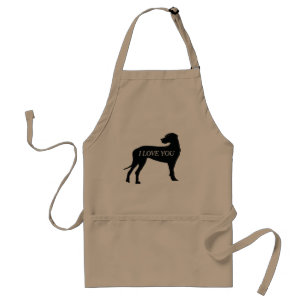 Black Dane Dog Ringer Combo MuStandard Apron
