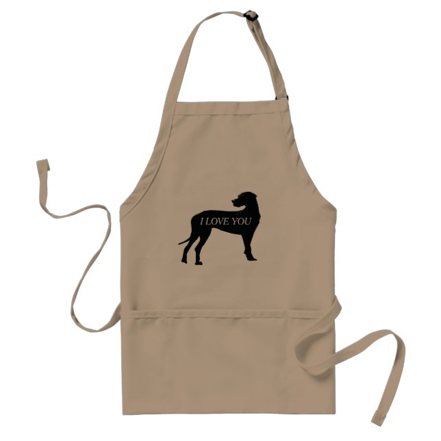 Black Dane  Dog  Ringer Combo MuStandard Apron (Front)