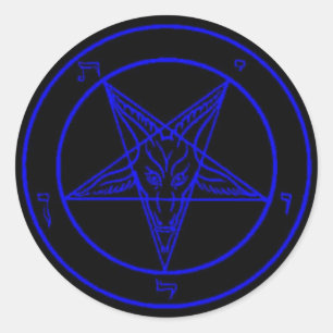 Black/Dark Blue Baphomet Stickers