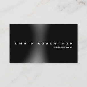 Black Dark Grey Attractive Charming Business Card