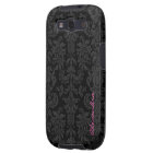 Black & Dark Grey Monotones Vintage Floral Damasks