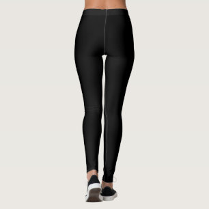 black dark plain leggings