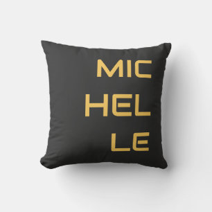 Black Dark Red Add Your Name Modern Plain Cushion