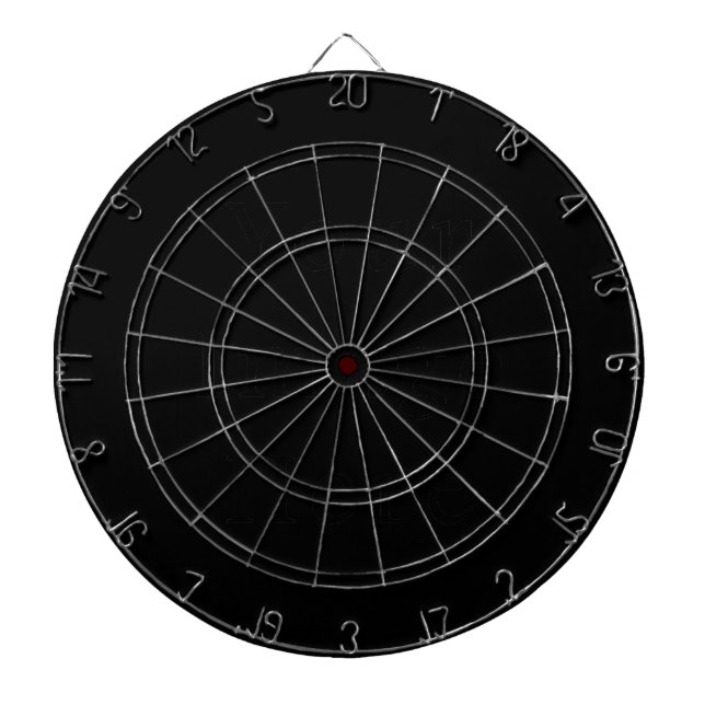 Black Dart Board - Customised Dartboard Template (Front)