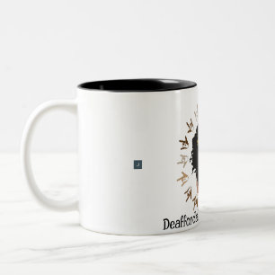 Black, Deaf Woman mug in ASL design. 
