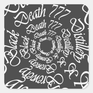 Black Death 777 - Circles Square Sticker