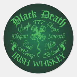 Black Death 777 - Honey Irish Whiskey Classic Round Sticker