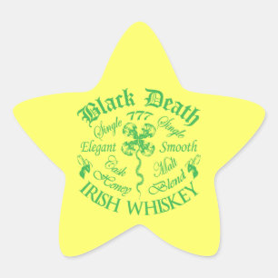 Black Death 777 - Honey Irish Whiskey Star Sticker