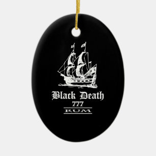 Black Death 777 - Ol Ships Rum Ceramic Tree Decoration