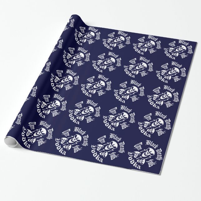 Black Death 777 - Three Fools Vodka Wrapping Paper (Unrolled)